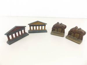 2 Pairs of Antique BookendsDoorstops