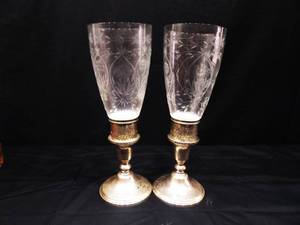2 Sterling Silver 11 Candle Holders