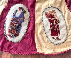 lot 45 image: Gorgeous Handmade Needlepoint Tree Skirt