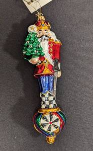 lot 19 image: Mackenzie Childs On Guard Glass Ornament