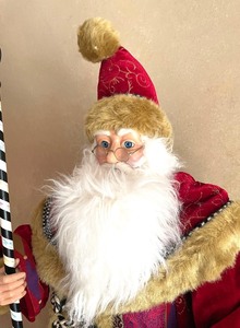 lot 15 image: MacKenzie-Childs Tall Santa Figurine