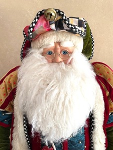 lot 10 image: Amazing Mackenzie Childs Jester Santa Clause.