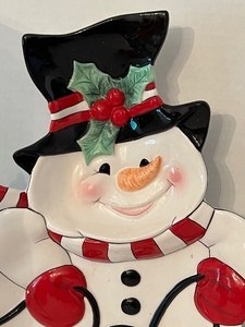 lot 70 image: Fitz and Floyd Cheers Snowman Serving Tray