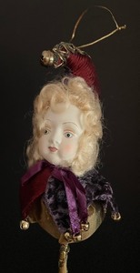 lot 111 image: Trio of Charming Christmas Fairy Ornaments with Porcelain Faces by Mark Roberts