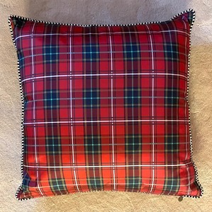 lot 20 image: Mackenzie Childs Merry Christmas Holiday Pillow
