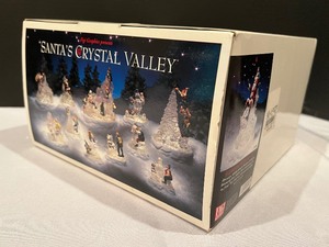 lot 99A image: Figi Santas Crystal Valley Figurine Sledding with Santa