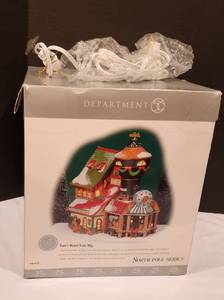 lot 130 image: New Dept. 56 North Pole Series Toots Model Train Manufacturing Figurine