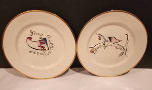 lot 138 image: Two sets of Rosanna 12 Partridge in a Pear Tree Themed Holiday China Plates