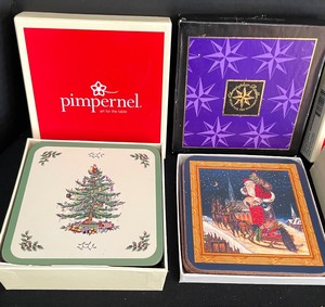 lot 146 image: Waechterbach, Christopher Radko and Pimpernel Festive Coasters