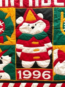 lot 156 image: Santa Bear Quilt