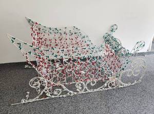 lot 205 image: Lighted Christmas Sleigh Lawn Ornament