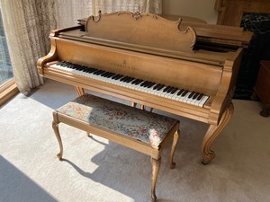 lot 1A image: Louis IV Walnut Steinway M