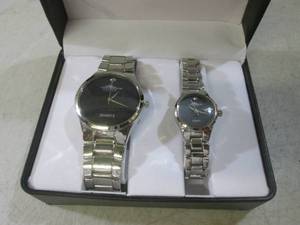 lot 159 image: (EC1) His and Hers Wrist Watch Set...