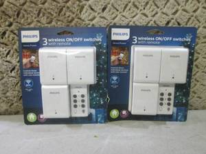 lot 172 image: (H-1) 2 Packs of 3 Wireless ONOFF ...