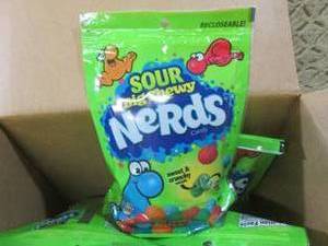 lot 304 image: (C-1) Case 8 Bags Sour Big Chewy Ne...