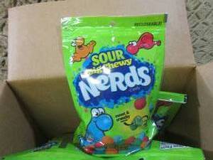 lot 305 image: (C-1) Case 8 Bags Sour Big Chewy Ne...