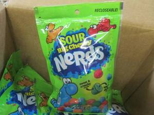 lot 310 image: (C-1) Case 8 Bags Sour Big Chewy Ne...
