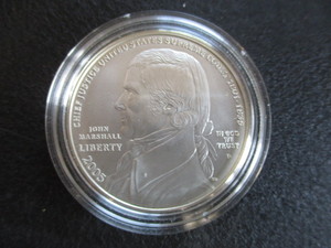 14. 2005-P Chief Justice John Marshal 1oz Silver Commemorative Dollar