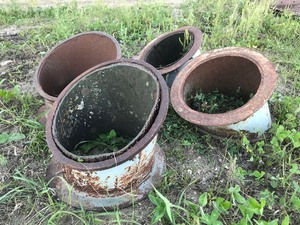 10 Steel Pipe Elbows (4 pcs)