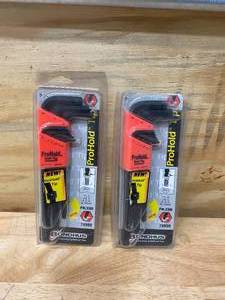 BONDHUS Lot of 2 Sets of-  9 Balldriver L-wrenches with ProHold Tip, sizes 1.5-10mm (74999)