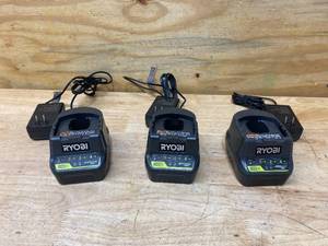 RYOBI Lot of 3-  18V Battery Chargers