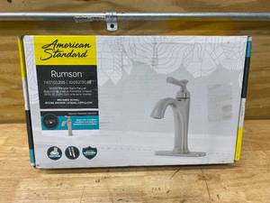 AMERICAN STANDARD Rumson Single Hole Single-Handle Bathroom Faucet in Brushed Nickel