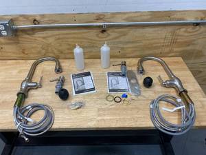 AMERICAN STANDARD Lot of 2- Marchand Single Handle Pull-Down Sprayer Kitchen Faucets in Stainless Steel
