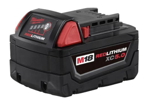 MILWAUKEE M18 18-Volt 5.0 Ah Lithium-Ion XC Extended Capacity Battery Pack (Retails for $159)