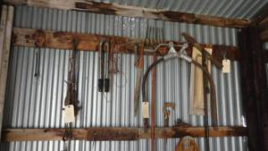 3 Traps, Garden Spade, Spear, Scythe, Mower & Saw Blade