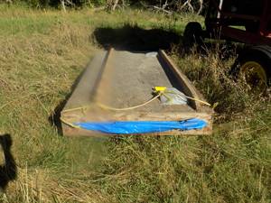 Fish House Plywood with plastic tarp sidewalls 4 x 8