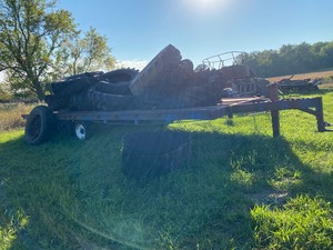 24 Triple Axle Flat bed trailer Hay Trailer  (Tires not included)