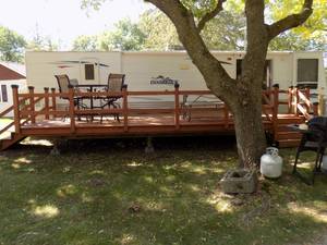 Treated Deck, Railing & Steps
