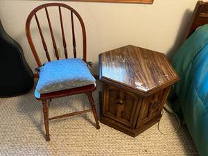 lot 146 image: Chair & Nightstand