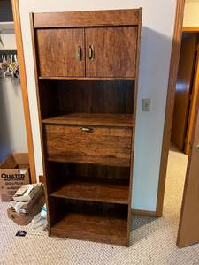 lot 148 image: Drop Down Desk Storage Cabinet