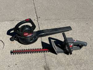 lot 66 image: Electric Hedge Trimmer & Toro Blower