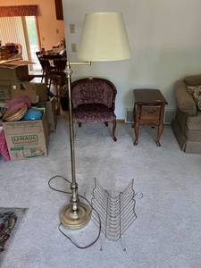 lot 169 image: Floor Lamp & Magazine Rack