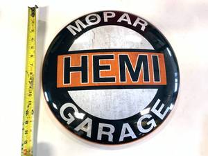 New Line Mopar Hemi Garage Metal Oval Sign 16 Inch Diameter