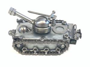 Handmade Metal Tank Approx 6 Inches