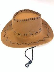 New Tan Faux Suede Cowboy Hat
