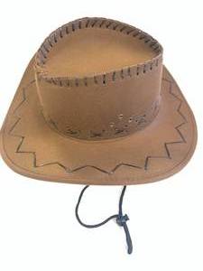 New Brown Faux Suede Cowboy Hat