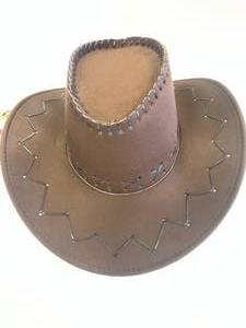 New Dark Brown Faux Suede Cowboy Hat