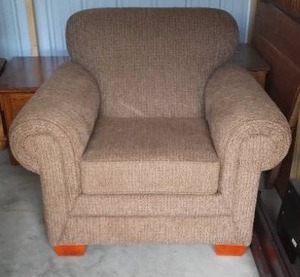 lot 214 image: Rolled Arm Accent Chair.