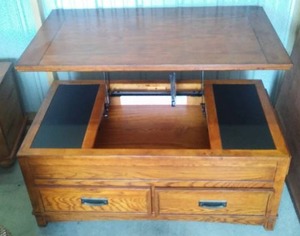 lot 215 image: Storage Table by Ashley  Like NEW