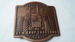 lot 174 image: John Deere Belt Buckle 55 Series, Row Crop Tractors 1989 Palm Springs Introductory Meeting