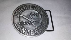 lot 176 image: John Deere Belt Buckle 1937 Centennial #418