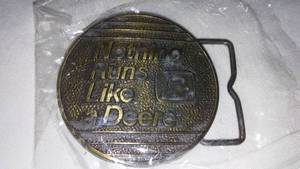 lot 177 image: John Deere Belt Buckle Nothing Runs Like A Deere,