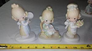 lot 190 image: (3) Precious Moments Serving, Cooking, Sewing