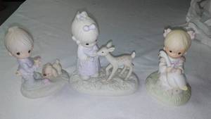 lot 195 image: (3) Precious Moments Love, Deer Friend, Praise