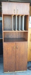 lot 242 image: Plywood Bookcase, Shelving