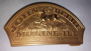 lot 297 image: John Deere Belt Buckle 1876 Trademark 49866000 1983